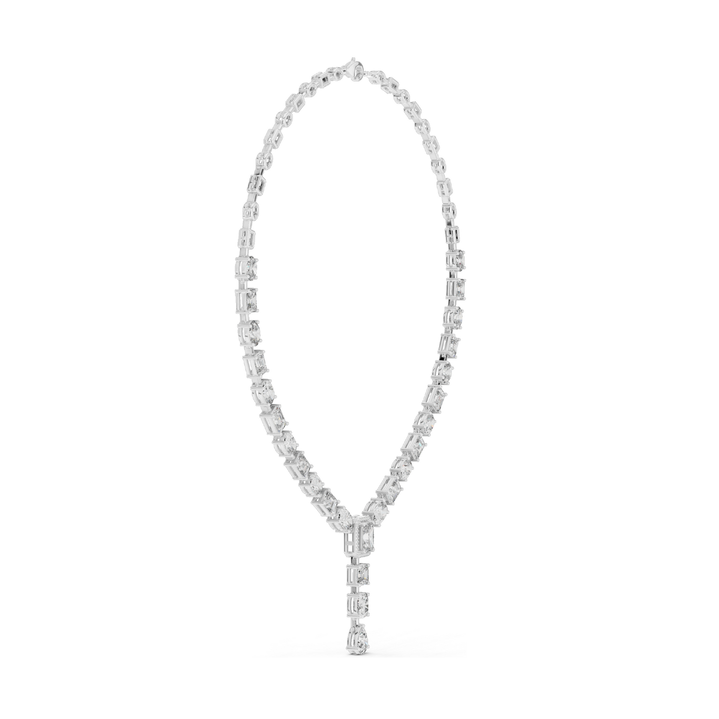 21.178 CT Lab-Created VVS-VS EF CVD Diamond Necklace | Elegant Diamond Design | 18KT, 14KT, Rose, Yellow, White Gold | Luxury Fine Jewelry