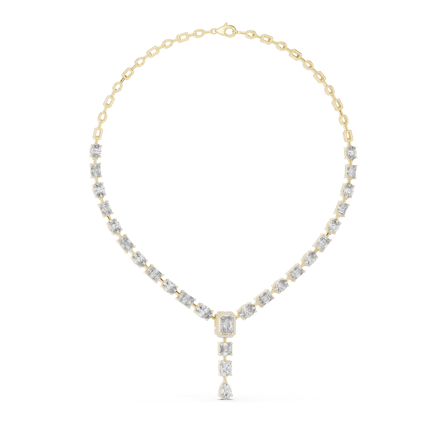 21.178 CT Lab-Created VVS-VS EF CVD Diamond Necklace | Elegant Diamond Design | 18KT, 14KT, Rose, Yellow, White Gold | Luxury Fine Jewelry