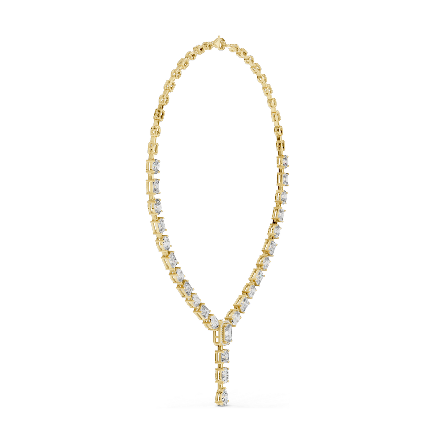 21.178 CT Lab-Created VVS-VS EF CVD Diamond Necklace | Elegant Diamond Design | 18KT, 14KT, Rose, Yellow, White Gold | Luxury Fine Jewelry