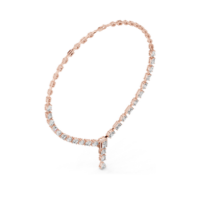 21.178 CT Lab-Grown Diamond Necklace | VVS-VS Clarity, EF Color | 18KT, 14KT, Rose, Yellow, White Gold | Luxury Fine Jewelry