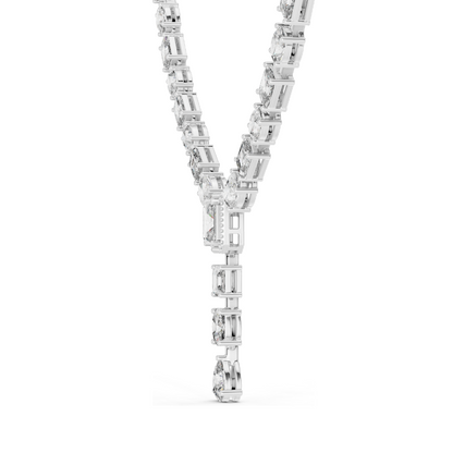 21.178 CT Lab-Grown Diamond Necklace | VVS-VS Clarity, EF Color | 18KT, 14KT, Rose, Yellow, White Gold | Luxury Fine Jewelry