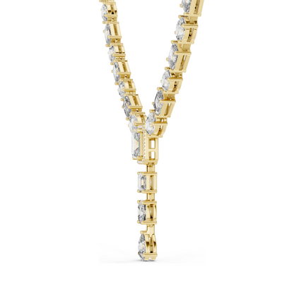 21.178 CT Lab-Grown Diamond Necklace | VVS-VS Clarity, EF Color | 18KT, 14KT, Rose, Yellow, White Gold | Luxury Fine Jewelry