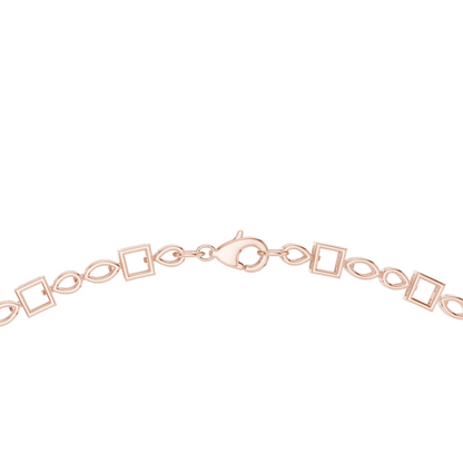 23.22 CT Lab-Created VVS-VS EF CVD Diamond Necklace | Princess Cut Diamonds | 18KT, 14KT, Rose, Yellow, White Gold | Luxury Fine Jewelry