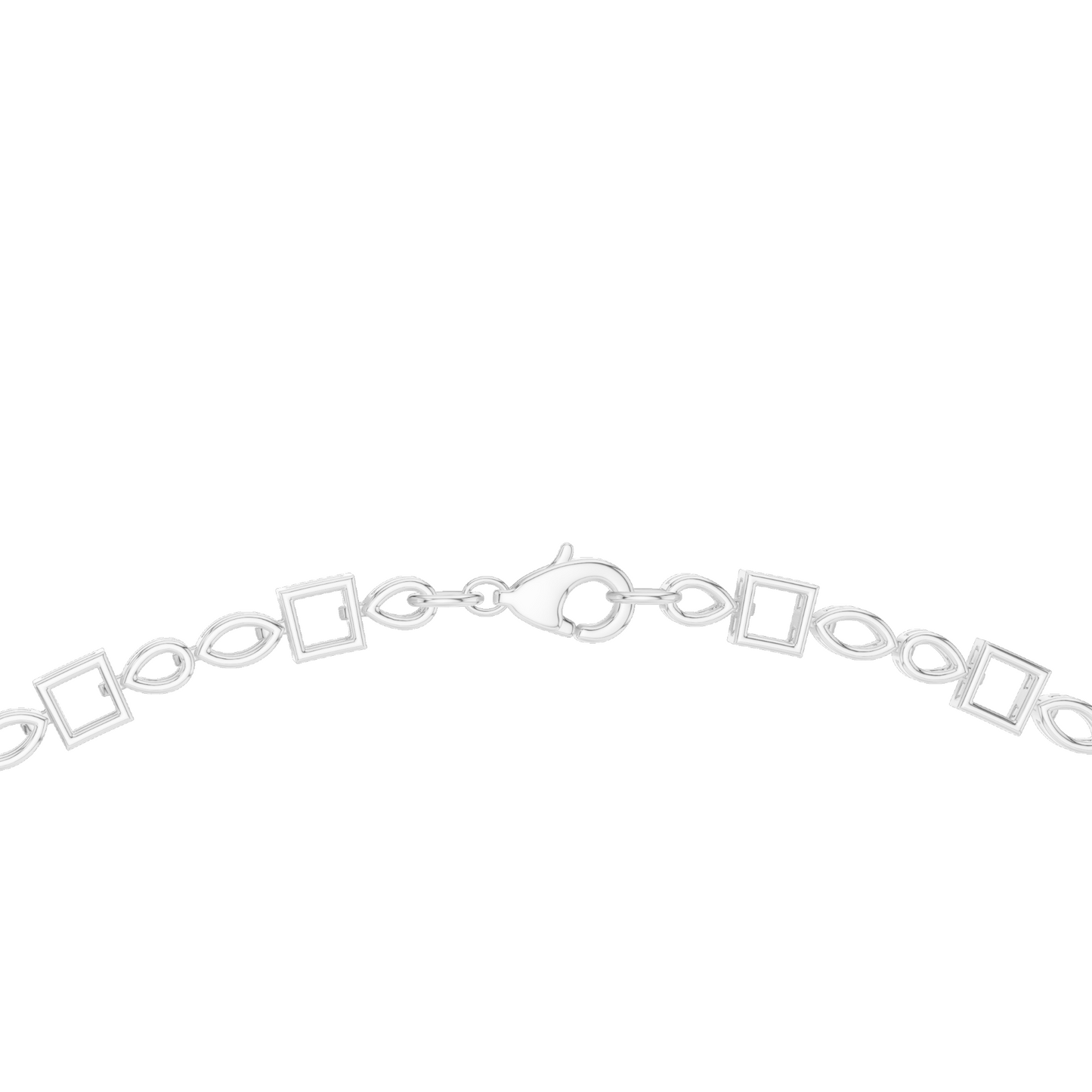 23.22 CT Lab-Created VVS-VS EF CVD Diamond Necklace | Princess Cut Diamonds | 18KT, 14KT, Rose, Yellow, White Gold | Luxury Fine Jewelry