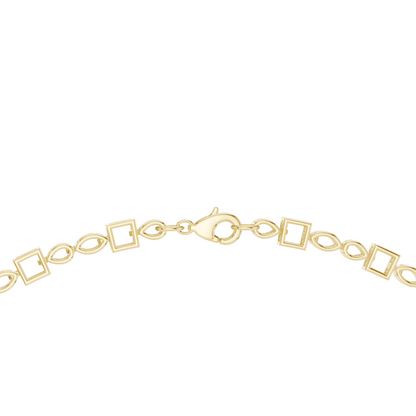 23.22 CT Lab-Created VVS-VS EF CVD Diamond Necklace | Princess Cut Diamonds | 18KT, 14KT, Rose, Yellow, White Gold | Luxury Fine Jewelry