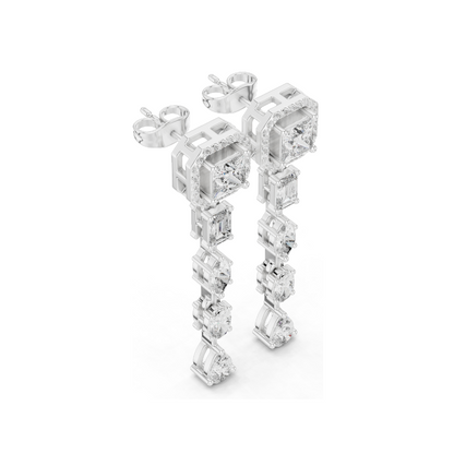2.812 CT Lab-Created CVD Diamond Drop Earrings | VVS-VS Clarity | 18KT, 14KT, 10KT Gold & 925 Silver | Rose, Yellow, White Gold | Luxury Fine Jewelry