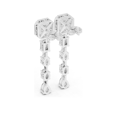 2.812 CT Lab-Created CVD Diamond Drop Earrings | VVS-VS Clarity | 18KT, 14KT, 10KT Gold & 925 Silver | Rose, Yellow, White Gold | Luxury Fine Jewelry