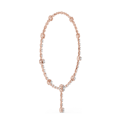 12.06 CT Lab-Created VVS-VS EF CVD Diamond Necklace | 18KT, 14KT, Rose, Yellow, White Gold | Luxury Fine Jewelry