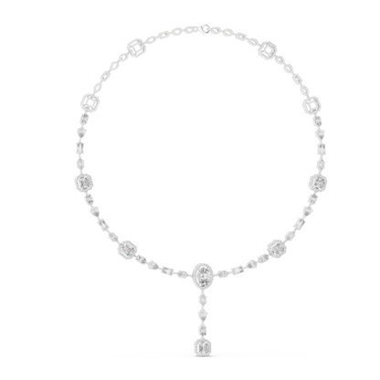 12.06 CT Lab-Created VVS-VS EF CVD Diamond Necklace | 18KT, 14KT, Rose, Yellow, White Gold | Luxury Fine Jewelry