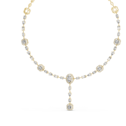 12.06 CT Lab-Created VVS-VS EF CVD Diamond Necklace | 18KT, 14KT, Rose, Yellow, White Gold | Luxury Fine Jewelry