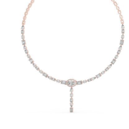 14.27 CT Lab-Grown VVS-VS EF CVD Diamond Necklace | 18KT, 14KT, Rose, Yellow, White Gold | Luxury Fine Jewelry