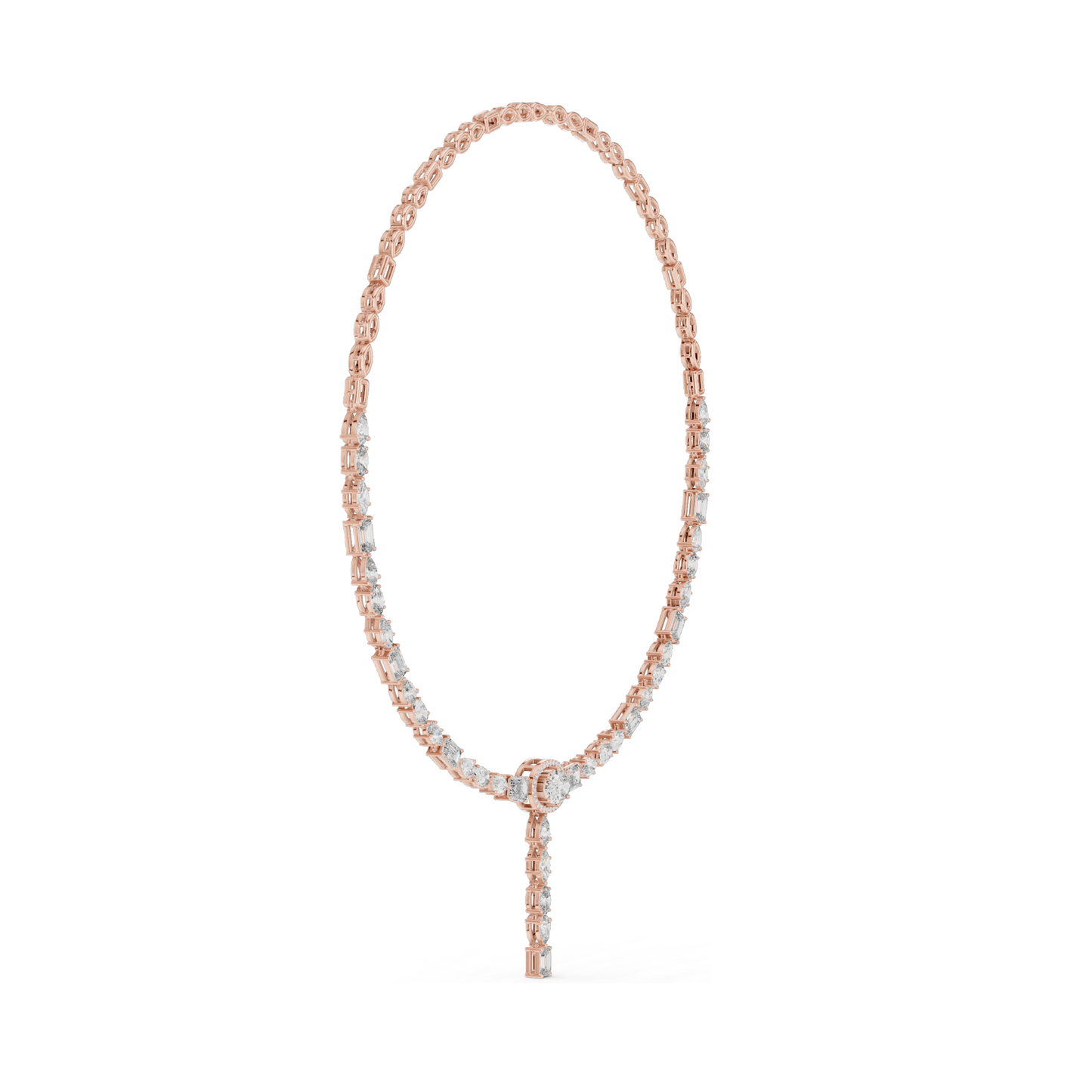 14.27 CT Lab-Grown VVS-VS EF CVD Diamond Necklace | 18KT, 14KT, Rose, Yellow, White Gold | Luxury Fine Jewelry