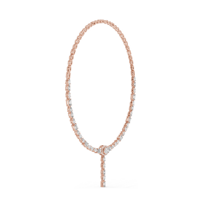 14.27 CT Lab-Grown VVS-VS EF CVD Diamond Necklace | 18KT, 14KT, Rose, Yellow, White Gold | Luxury Fine Jewelry
