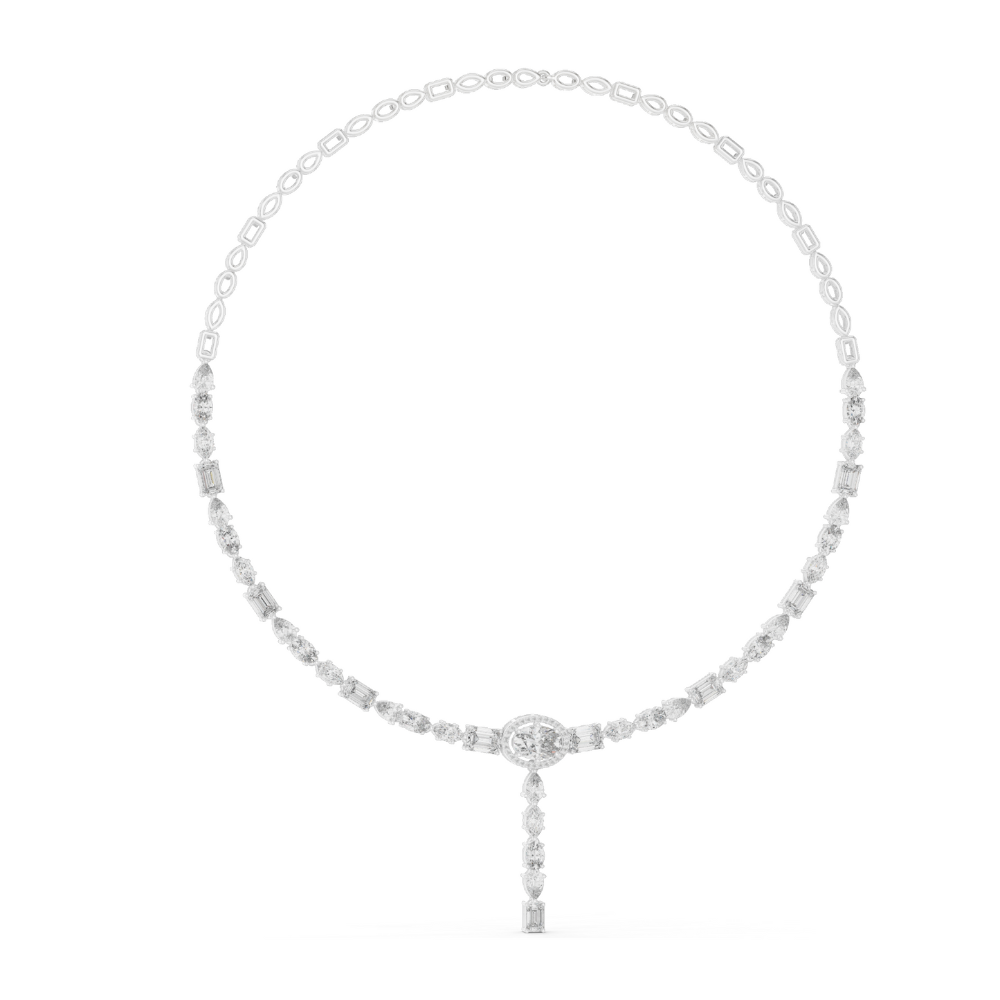 14.27 CT Lab-Grown VVS-VS EF CVD Diamond Necklace | 18KT, 14KT, Rose, Yellow, White Gold | Luxury Fine Jewelry