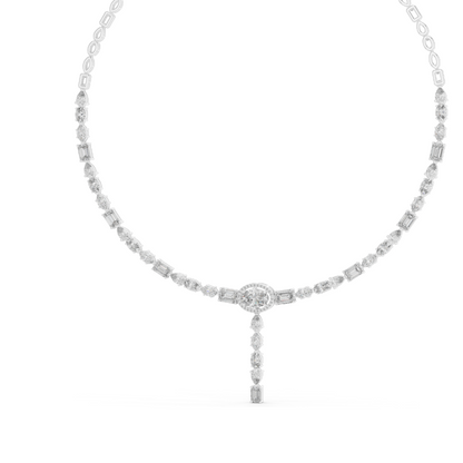 14.27 CT Lab-Grown VVS-VS EF CVD Diamond Necklace | 18KT, 14KT, Rose, Yellow, White Gold | Luxury Fine Jewelry