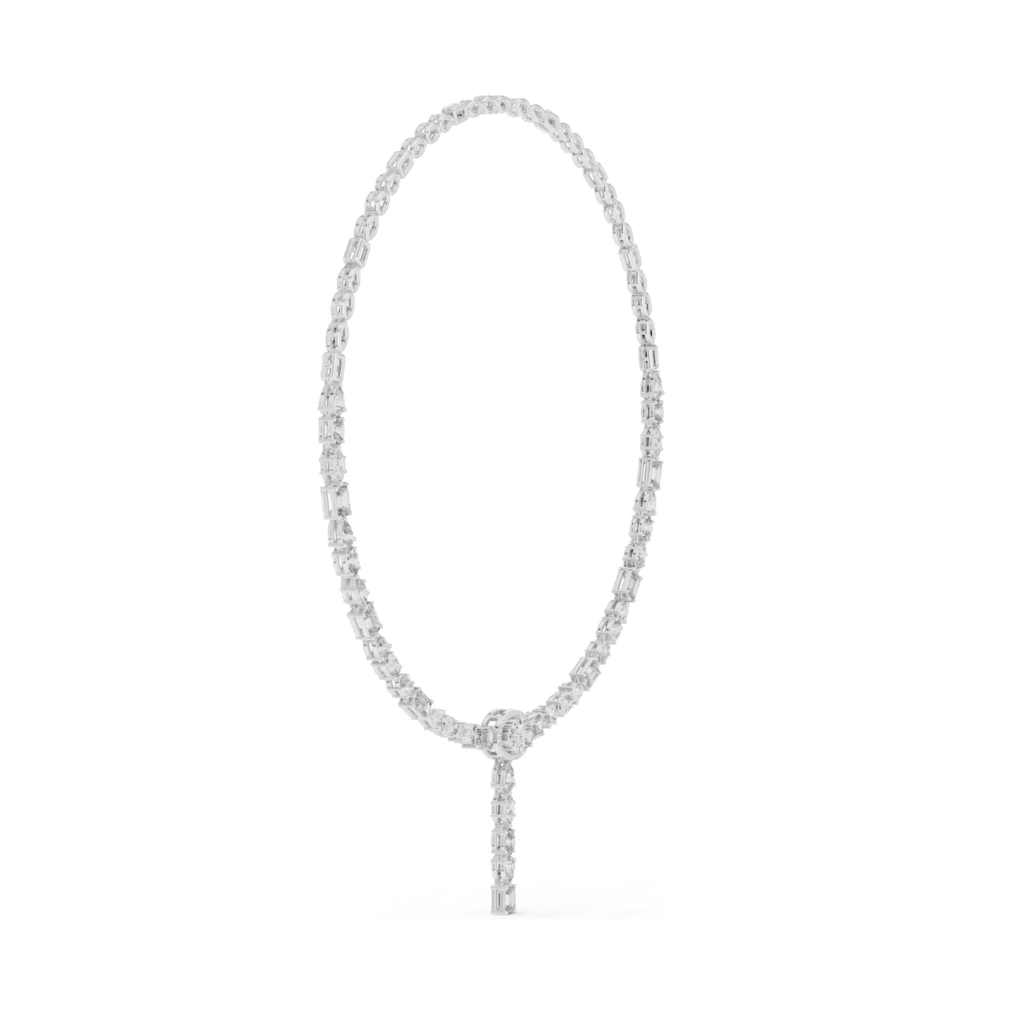 14.27 CT Lab-Grown VVS-VS EF CVD Diamond Necklace | 18KT, 14KT, Rose, Yellow, White Gold | Luxury Fine Jewelry