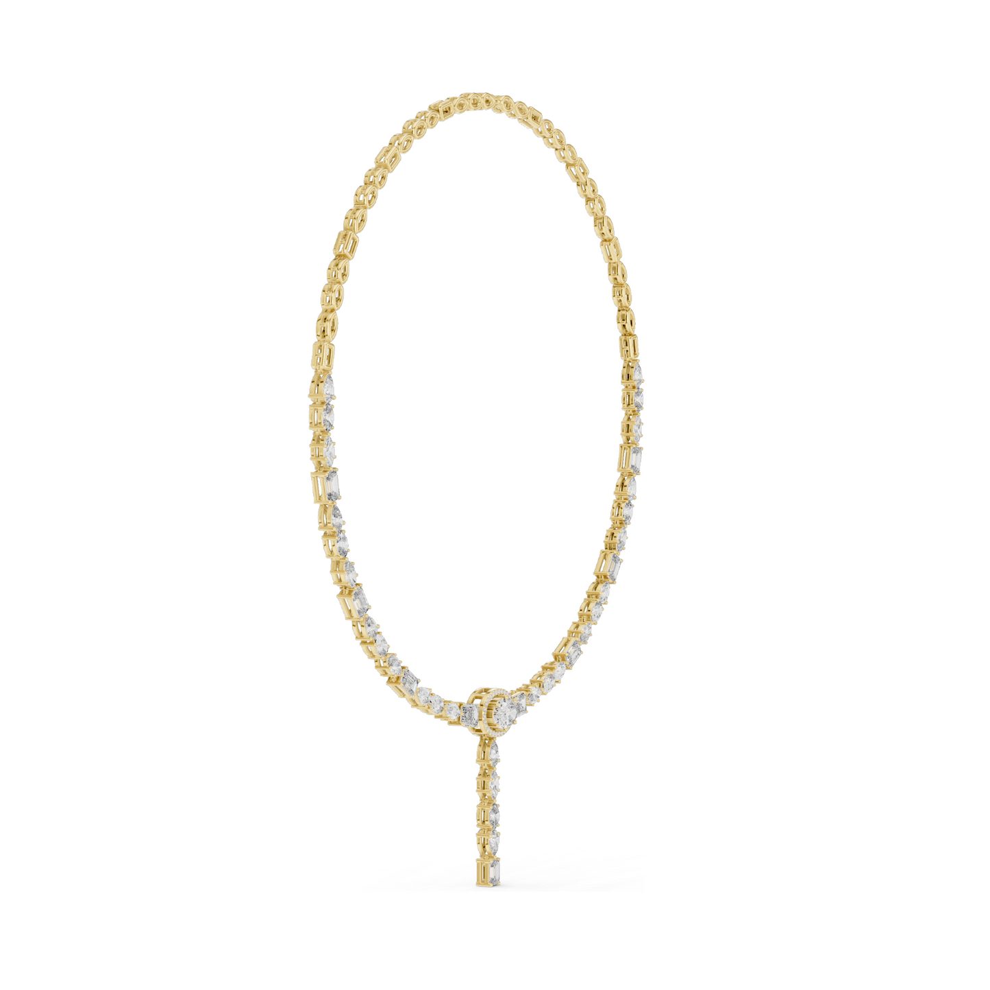 14.27 CT Lab-Grown VVS-VS EF CVD Diamond Necklace | 18KT, 14KT, Rose, Yellow, White Gold | Luxury Fine Jewelry