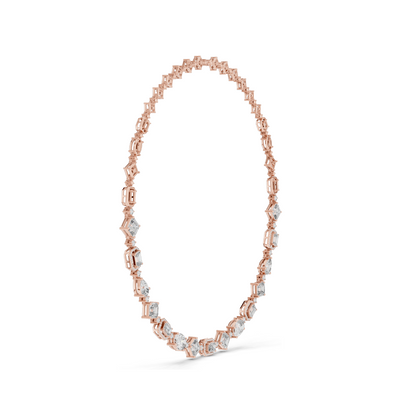 18.78 CT Lab-Created VVS-VS EF CVD Diamond Necklace | Emerald, Round, Princess Cut | 18KT, 14KT, Rose, Yellow, White Gold | Luxury Fine Jewelry
