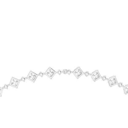 18.78 CT Lab-Created VVS-VS EF CVD Diamond Necklace | Emerald, Round, Princess Cut | 18KT, 14KT, Rose, Yellow, White Gold | Luxury Fine Jewelry