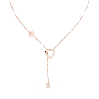 0.3 CT Lab Diamond Heart Necklace | 18KT, 14KT Rose, Yellow, White Gold | Luxury Fine Jewelry with VVS-VS EF CVD Diamonds