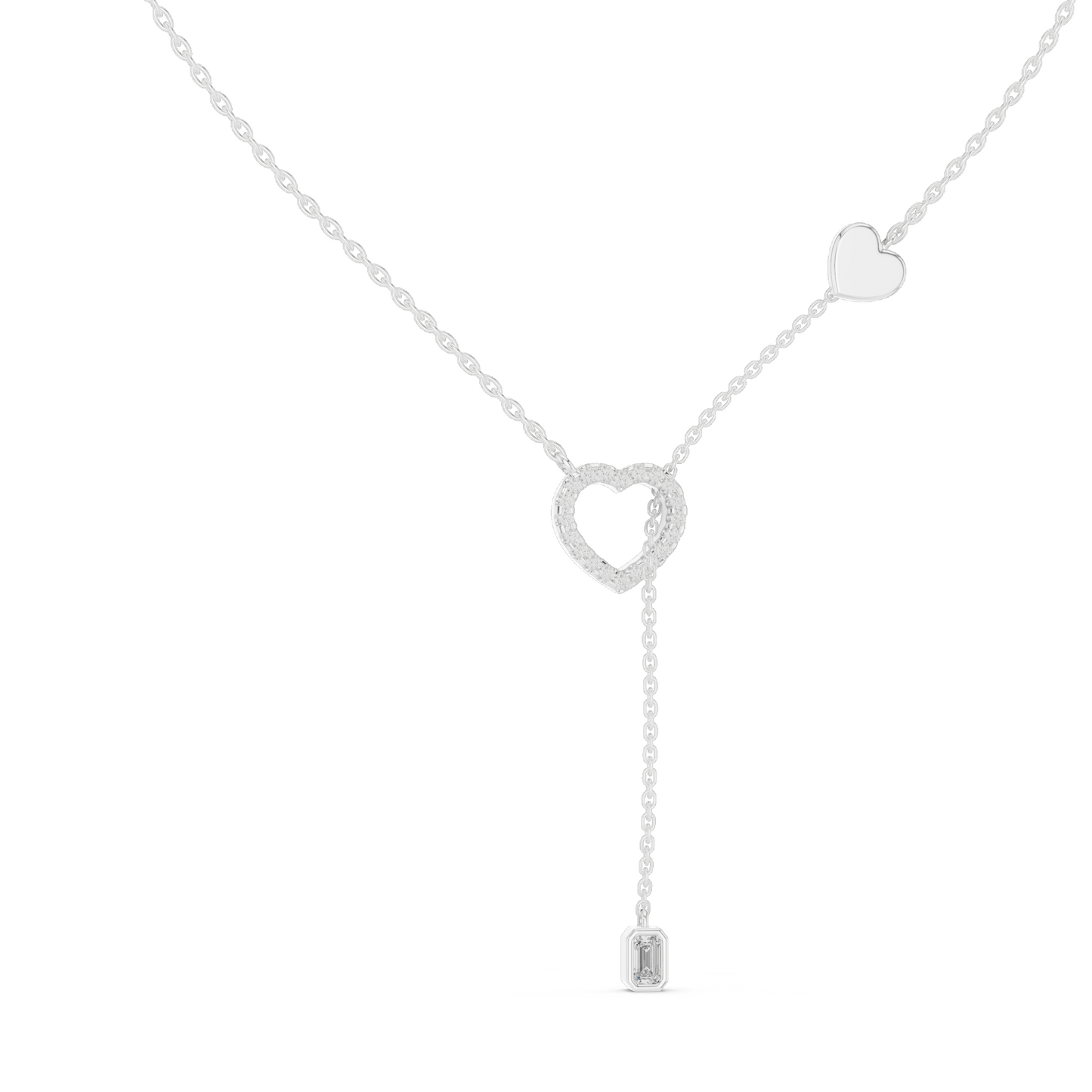 0.3 CT Lab Diamond Heart Necklace | 18KT, 14KT Rose, Yellow, White Gold | Luxury Fine Jewelry with VVS-VS EF CVD Diamonds