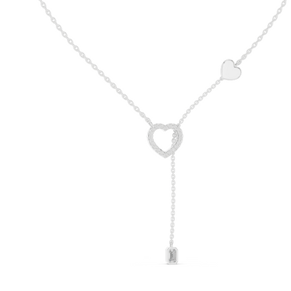 0.3 CT Lab Diamond Heart Necklace | 18KT, 14KT Rose, Yellow, White Gold | Luxury Fine Jewelry with VVS-VS EF CVD Diamonds