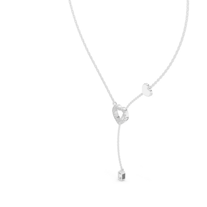 0.3 CT Lab Diamond Heart Necklace | 18KT, 14KT Rose, Yellow, White Gold | Luxury Fine Jewelry with VVS-VS EF CVD Diamonds