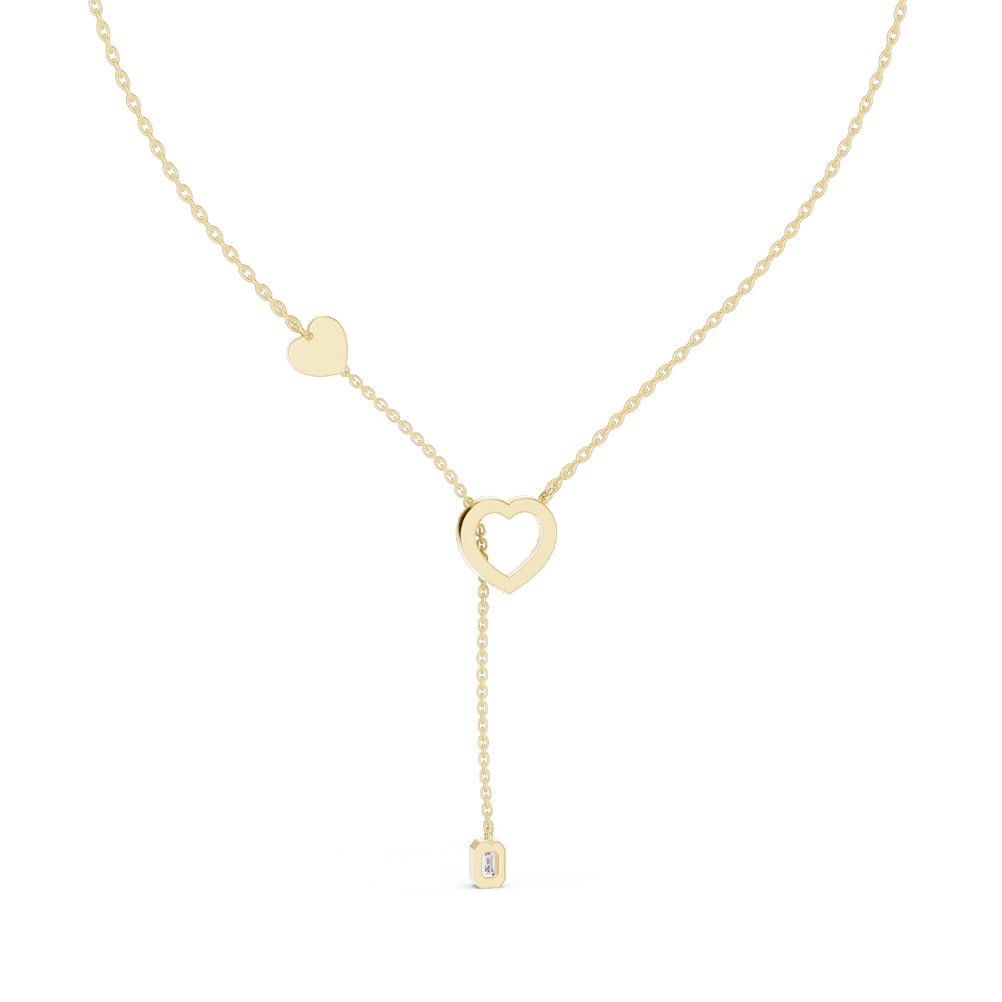 0.3 CT Lab Diamond Heart Necklace | 18KT, 14KT Rose, Yellow, White Gold | Luxury Fine Jewelry with VVS-VS EF CVD Diamonds
