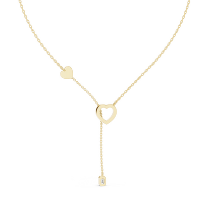 0.3 CT Lab Diamond Heart Necklace | 18KT, 14KT Rose, Yellow, White Gold | Luxury Fine Jewelry with VVS-VS EF CVD Diamonds