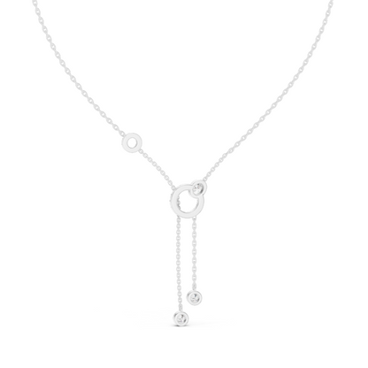 0.463 CT Lab-Created Diamond Y-Necklace | 18KT, 14KT Gold & 925 Silver | Rose, Yellow, White Gold | Luxury Fine Jewelry Pendant