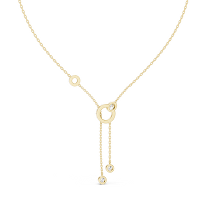 0.463 CT Lab-Created Diamond Y-Necklace | 18KT, 14KT Gold & 925 Silver | Rose, Yellow, White Gold | Luxury Fine Jewelry Pendant