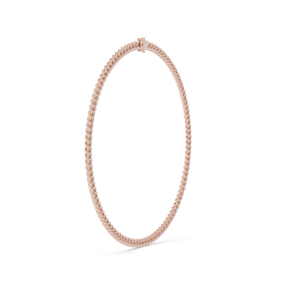 7.208 CT Lab-Created VVS-VS EF CVD Diamond Cuban Link Necklace | Round Brilliant Cut | 18KT, 14KT, Rose, Yellow, White Gold | 81.3g Fine Jewelry