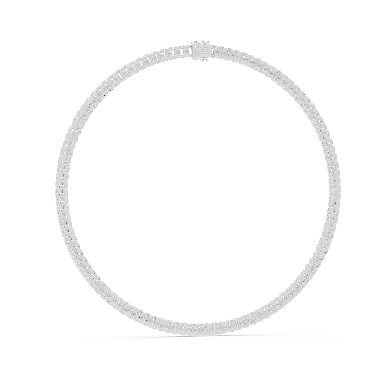 7.208 CT Lab-Created VVS-VS EF CVD Diamond Cuban Link Necklace | Round Brilliant Cut | 18KT, 14KT, Rose, Yellow, White Gold | 81.3g Fine Jewelry