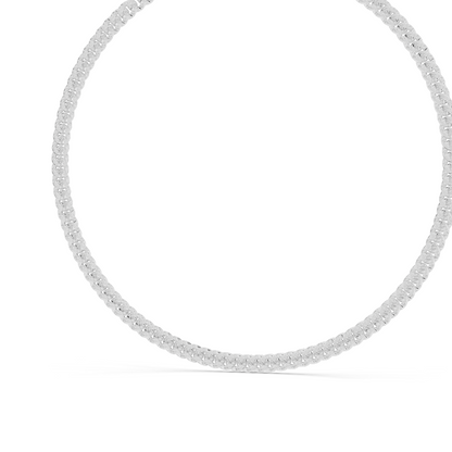 7.208 CT Lab-Created VVS-VS EF CVD Diamond Cuban Link Necklace | Round Brilliant Cut | 18KT, 14KT, Rose, Yellow, White Gold | 81.3g Fine Jewelry