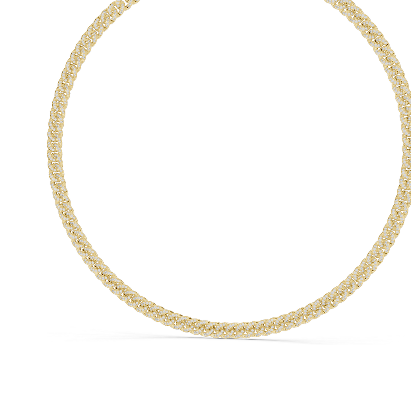 7.208 CT Lab-Created VVS-VS EF CVD Diamond Cuban Link Necklace | Round Brilliant Cut | 18KT, 14KT, Rose, Yellow, White Gold | 81.3g Fine Jewelry