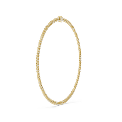 7.208 CT Lab-Created VVS-VS EF CVD Diamond Cuban Link Necklace | Round Brilliant Cut | 18KT, 14KT, Rose, Yellow, White Gold | 81.3g Fine Jewelry