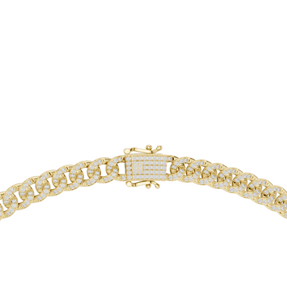 7.208 CT Lab-Created VVS-VS EF CVD Diamond Cuban Link Necklace | Round Brilliant Cut | 18KT, 14KT, Rose, Yellow, White Gold | 81.3g Fine Jewelry