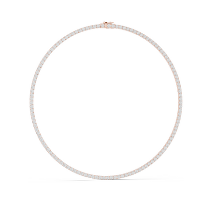 37.2 CT Lab-Created VVS-VS EF CVD Diamond Necklace | Brilliant Cut Diamonds | 18KT, 14KT, Rose, Yellow, White Gold | Luxury Fine Jewelry