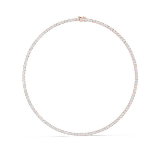 37.2 CT Lab-Created VVS-VS EF CVD Diamond Necklace | Brilliant Cut Diamonds | 18KT, 14KT, Rose, Yellow, White Gold | Luxury Fine Jewelry