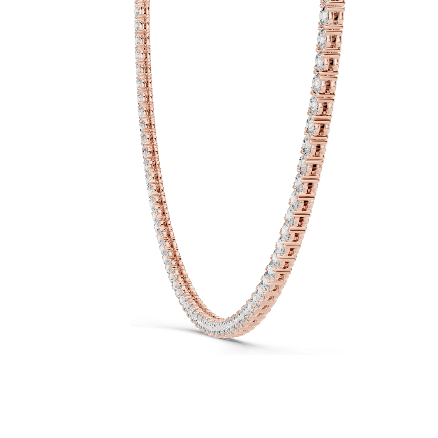 37.2 CT Lab Diamond Necklace | Round Brilliant Cut | 18KT, 14KT, 18KT Gold | Rose, Yellow, White Gold Options | Luxury Fine Jewelry
