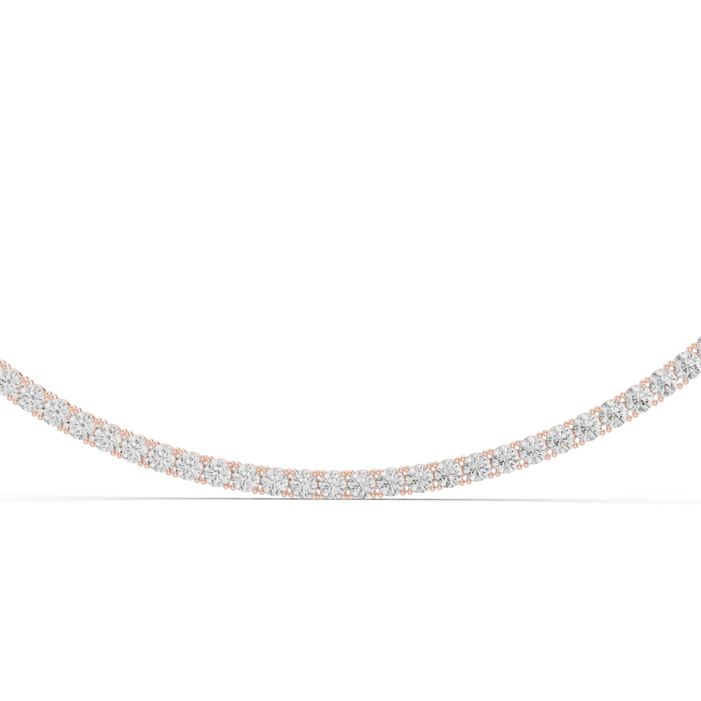 37.2 CT Lab Diamond Necklace | Round Brilliant Cut | 18KT, 14KT, 18KT Gold | Rose, Yellow, White Gold Options | Luxury Fine Jewelry