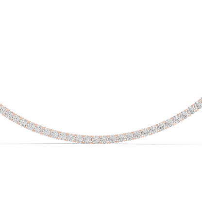 37.2 CT Lab Diamond Necklace | Round Brilliant Cut | 18KT, 14KT, 18KT Gold | Rose, Yellow, White Gold Options | Luxury Fine Jewelry
