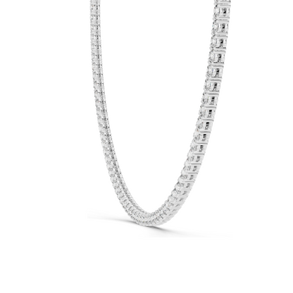 37.2 CT Lab Diamond Necklace | Round Brilliant Cut | 18KT, 14KT, 18KT Gold | Rose, Yellow, White Gold Options | Luxury Fine Jewelry