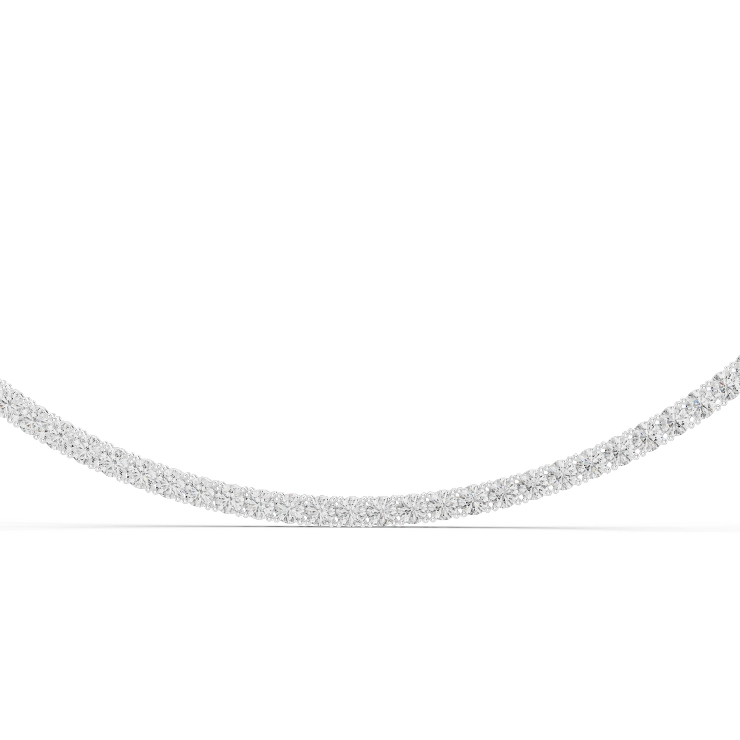 37.2 CT Lab Diamond Necklace | Round Brilliant Cut | 18KT, 14KT, 18KT Gold | Rose, Yellow, White Gold Options | Luxury Fine Jewelry