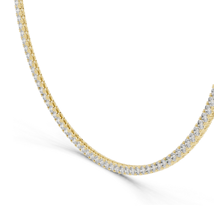 37.2 CT Lab Diamond Necklace | Round Brilliant Cut | 18KT, 14KT, 18KT Gold | Rose, Yellow, White Gold Options | Luxury Fine Jewelry