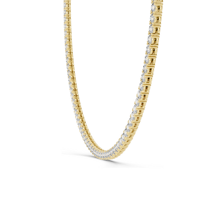 37.2 CT Lab Diamond Necklace | Round Brilliant Cut | 18KT, 14KT, 18KT Gold | Rose, Yellow, White Gold Options | Luxury Fine Jewelry