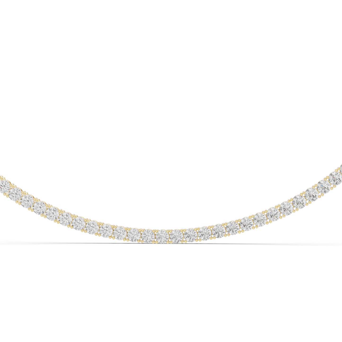 37.2 CT Lab Diamond Necklace | Round Brilliant Cut | 18KT, 14KT, 18KT Gold | Rose, Yellow, White Gold Options | Luxury Fine Jewelry