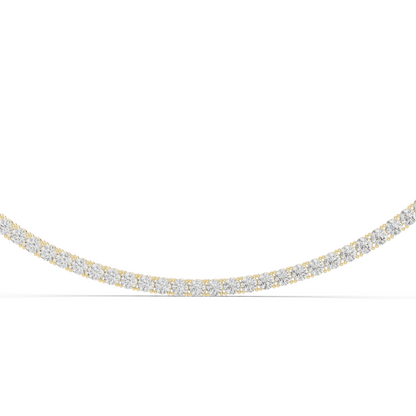 37.2 CT Lab Diamond Necklace | Round Brilliant Cut | 18KT, 14KT, 18KT Gold | Rose, Yellow, White Gold Options | Luxury Fine Jewelry
