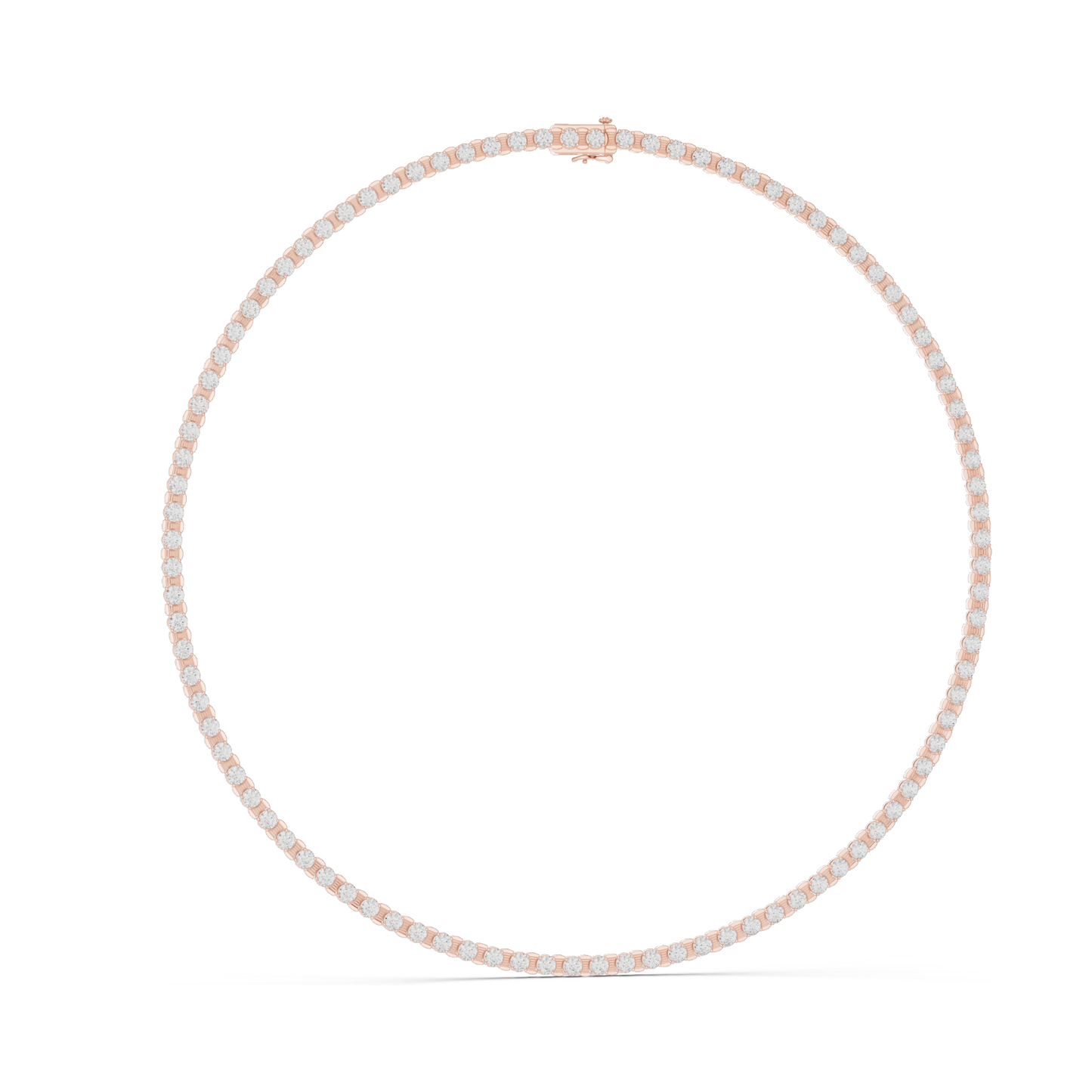 14.016 CT Lab-Grown VVS-VS EF CVD Diamond Tennis Necklace | 18KT, 14KT, Rose, Yellow, White Gold | Luxury Fine Jewelry