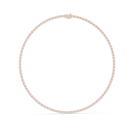 14.016 CT Lab-Grown VVS-VS EF CVD Diamond Tennis Necklace | 18KT, 14KT, Rose, Yellow, White Gold | Luxury Fine Jewelry